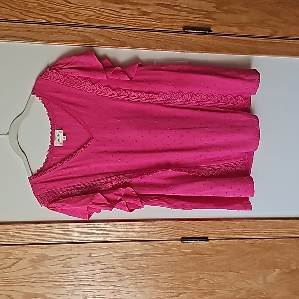 Perch Ruffle Sleeve Top (1X) - Picture 7 of 11